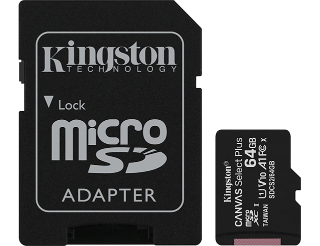 MicroSD 64GB με αντάπτορα SD